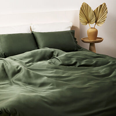 Linens X TENCEL™ Lyocell 2'li Standart Yastık Kılıfı Seti Yeşil