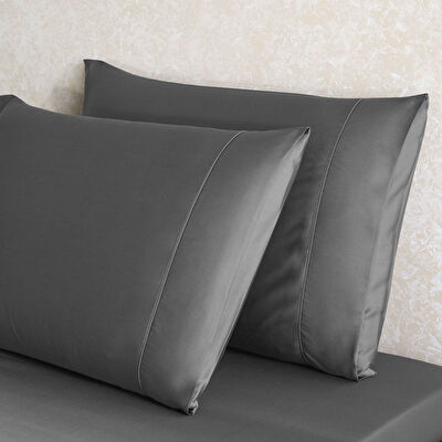 Linens X TENCEL™ Lyocell 2'li Standart Yastık Kılıfı Seti Antrasit