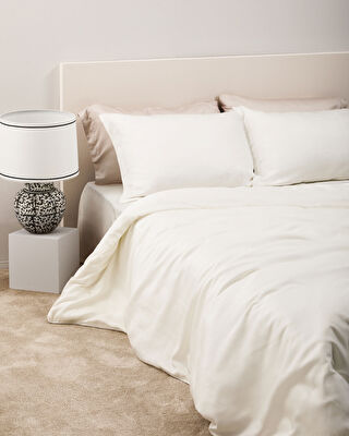 Linens X TENCEL™ Lyocell Çift Kişilik Nevresim Kılıfı Beyaz