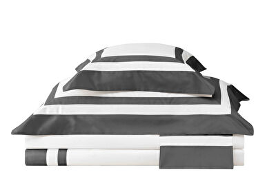 Valeron Nouveau Saten King Nevresim Takımı Antrasit