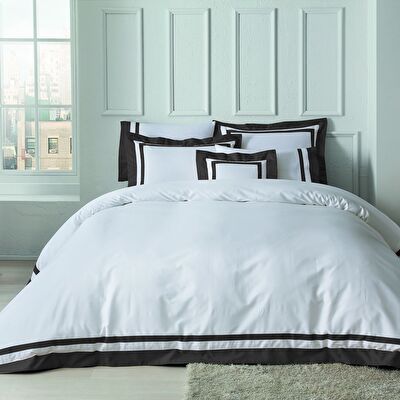 Valeron Nouveau Saten Çift Kişilik Nevresim Takımı Antrasit