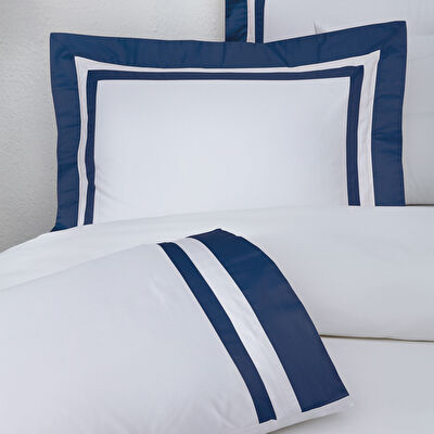 Valeron Nouveau Saten King Nevresim Takımı Lacivert