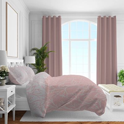 Brielle Çift Kişilik Saten Nevresim Seti Pembe
