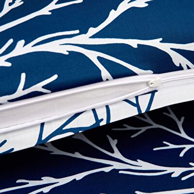 Brielle Queen Size Saten Nevresim Seti Lacivert