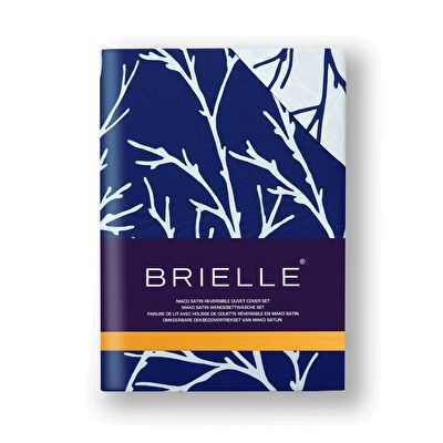 Brielle Queen Size Saten Nevresim Seti Lacivert