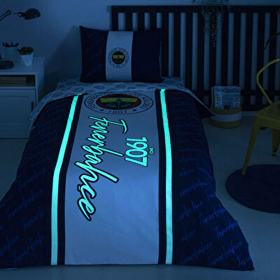 Taç Lisanslı Fenerbahçe 1907 Glow Tek Kişilik Pamuk Nevresim Takımı