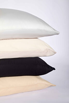 Linens Mix&Match Pamuk Saten 2'li Standart Yastık Kılıfı Seti Gri