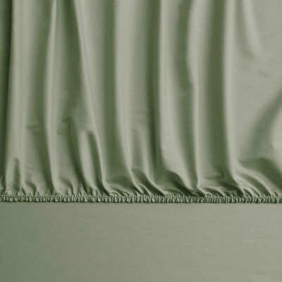 Linens Mix&Match Pamuk Saten Çift Kişilik Çarşaf Koyu Yeşil