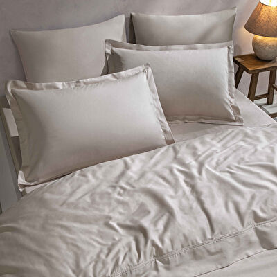 Linens Mix&Match Pamuk Saten Süperking Size Lastikli Çarşaf Taş