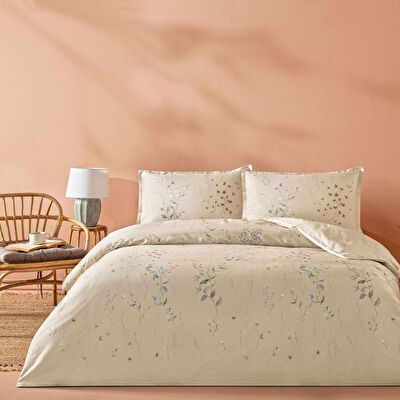 Linens Allday Owen Pamuk Saten King Nevresim Takımı Bej