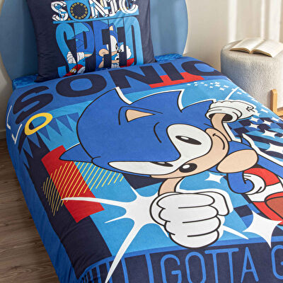 Taç Lisanslı Sonic Classic Pamuk Tek Kişilik Nevresim Takımı