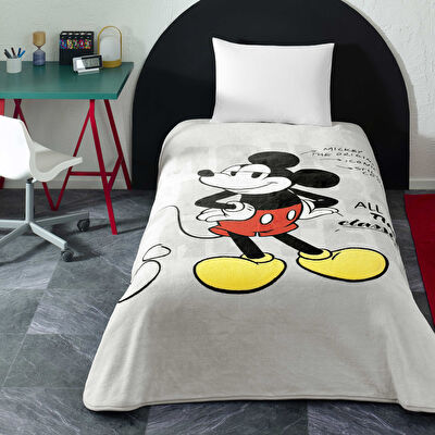 Lisanslı Disney Mickey Mouse Fashion Tek Kişilik Battaniye