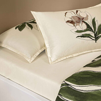 Linens Allday Elony Pamuk Saten Çift Kişilik Nevresim Takımı Ekru