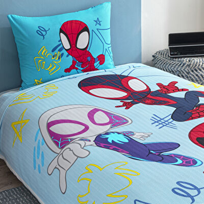 Taç Lisanslı Disney Inside Out Tek Kişilik Pamuk Pike Takımı