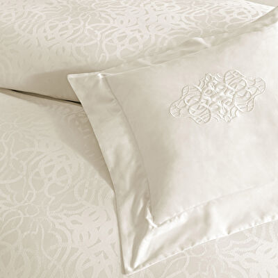 Valeron Valois Jakar Çift Kişilik Nevresim Takımı Ekru