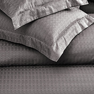 Valeron Davis Jakar Süper King Nevresim Takımı Antrasit