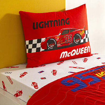 Taç Lisanslı Disney Cars Race Track Tek Kişilik Pamuk Complete Set