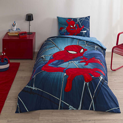 Taç Lisanslı Spiderman Rise Pamuk Tek Kişilik Nevresim Takımı