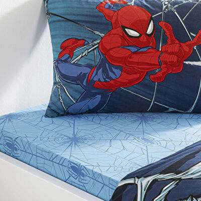 Taç Lisanslı Spiderman Rise Pamuk Tek Kişilik Nevresim Takımı