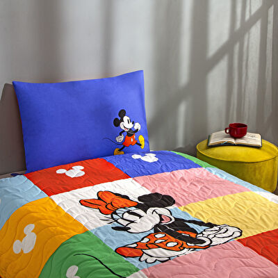 Taç Lisanslı Disney Minnie & Mickey Tek Kişilik Pamuk Complete Set