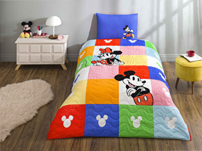 Taç Lisanslı Disney Minnie & Mickey Tek Kişilik Pamuk Complete Set