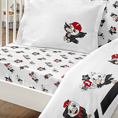 Taç Lisanslı Beşiktaş Strip Baby Pamuk Bebek Nevresim Takımı