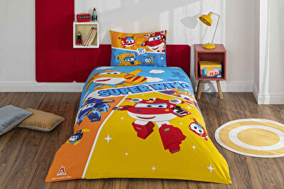 Taç Lisanslı Harika Kanatlar Fliying Tek Kişilik Pamuk Nevresim Takımı