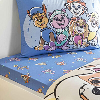 Taç Lisanslı Paw Patrol Cloud Pamuk Tek Kişilik Nevresim Takımı