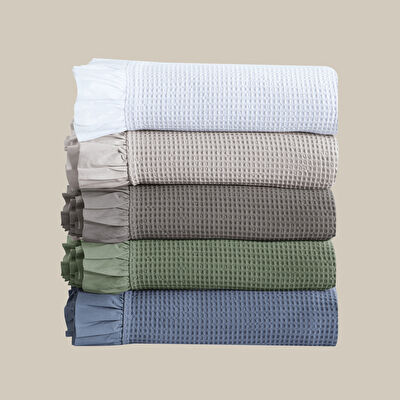 Linens Bsp Çİft Kişilik Yatak Örtüsü Seti Yeşil