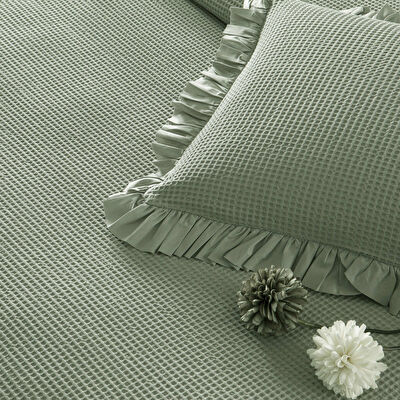 Linens Bsp Çİft Kişilik Yatak Örtüsü Seti Yeşil