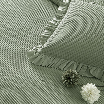 Linens Bsp Çİft Kişilik Yatak Örtüsü Seti Yeşil