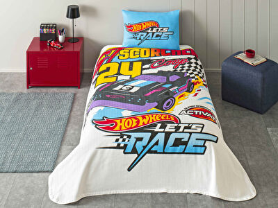 Taç Lisanslı Hot Wheels Fast Tek Kişilik Pamuk Pike Takımı
