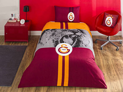 Taç Lisanslı Gs Şampiyon Aslan Pamuk Tek Kişilik Nevresim Takımı