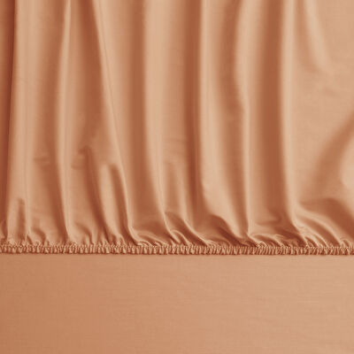 Linens Mix&Match Pamuk Saten Queen Size Lastikli Çarşaf Turuncu