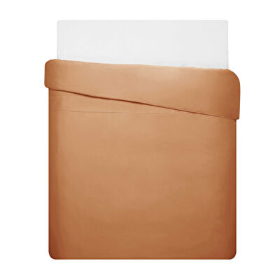 Linens Mix&Match Pamuk Saten Çift Kişilik Saten Nevresim Kılıfı Turuncu
