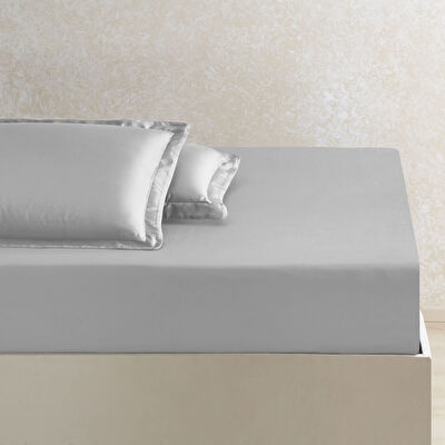 Linens X TENCEL™ Lyocell Çift Kişilik Lastikli Çarşaf Gri