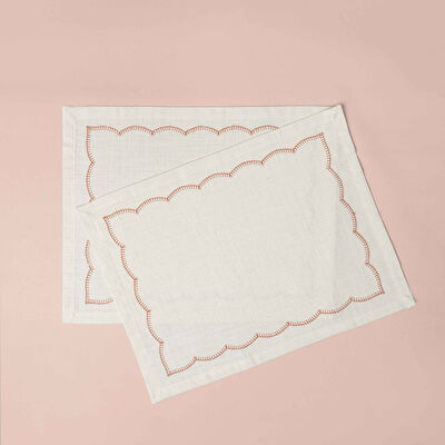 Linens Morby 2'li 35x45 cm Peçete Naturel Kiremit