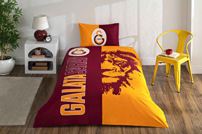 Taç Lisanslı Galatasaray Şanlı Aslan Pamuk Tek Kişilik Nevresim Takımı