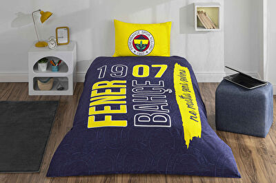 Taç Lisanslı Fenerbahçe Şanlı Kanarya Pamuk Tek Kişilik Nevresim Takımı