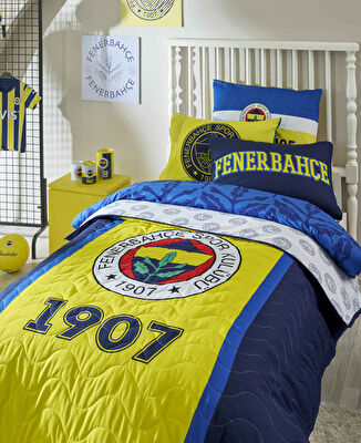 Taç Lisanslı Fenerbahçe Kanarya Pamuk Tek Kişilik Complete Set