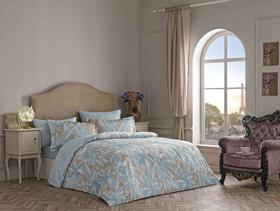 Linens Azure 220 Tc Pamuk Saten Çift Kişilik Nevresim Takımı