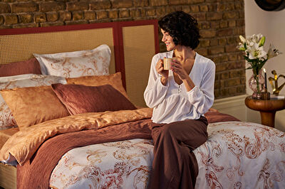 Linens Etienne 220 TC Pamuk Saten King Nevresim Takımı