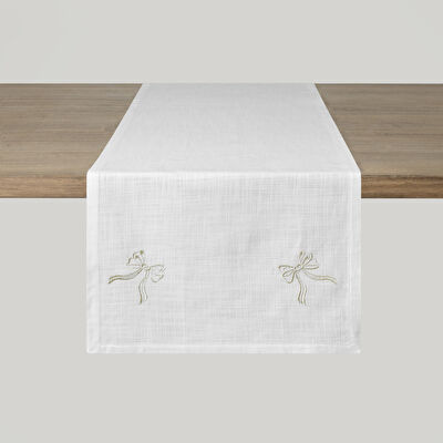 Linens Ribbon 45x170 cm Runner Kırık Beyaz