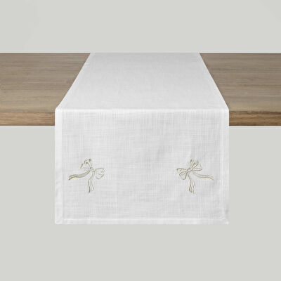 Linens Ribbon 45x170 cm Runner Kırık Beyaz
