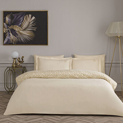 Linens Nakışlı Zendea 220 Tc Pamuk Saten Çift Kişilik Nevresim Takımı