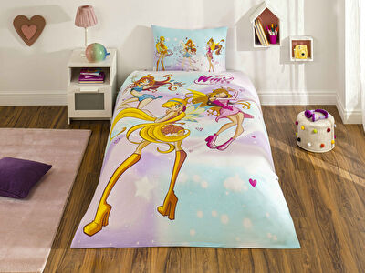 Taç Lisanslı Winx Magic Tek Kişilik Pamuk Nevresim Takımı