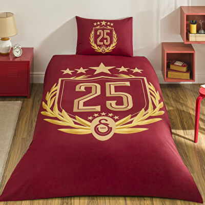 Taç Lisanslı Galatasaray 25.Şampiyonluk Tek Kişilik Nevresim Takımı