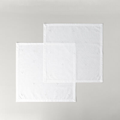 Linens Begonia 45x45 cm 2'li Peçete Optik Beyaz