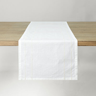 Linens Patrick 45x170 cm Runner Kırık Beyaz