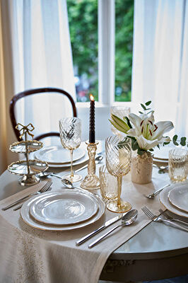 Linens Patrick 45x170 cm Runner Kırık Beyaz